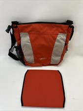 BOB Stroller Diaper Bag Messenger Style Orange and Neutral Crossbody Carrying