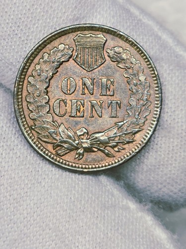 1899 Indian Head Penny Stempelglanz Erhaltung WUNDERSCHÖN blau+orange+rot getönt 👀! - Bild 8 von 12