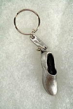 Dansko Fan Pewter Shoe Clog Charm Key Ring Fob Metal Gift Boxed