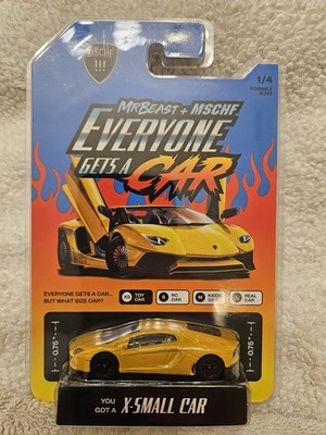 Mr Beast MSCHF Everyone Gets a Car X-Small Car Diecast Lamborghini Yellow new 