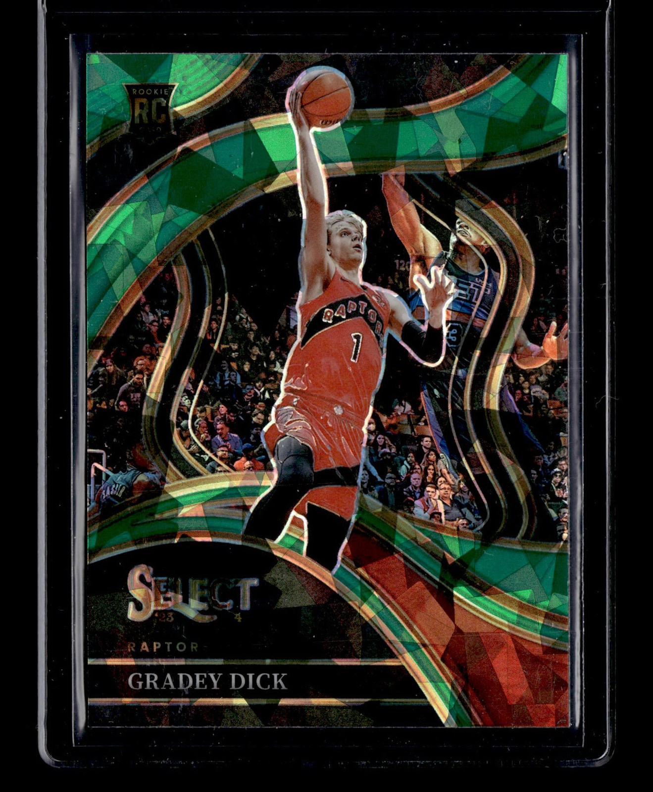 (7922) Gradey Dick 2023-24 Panini Select Courtside Green Ice Prizm RC Raptors