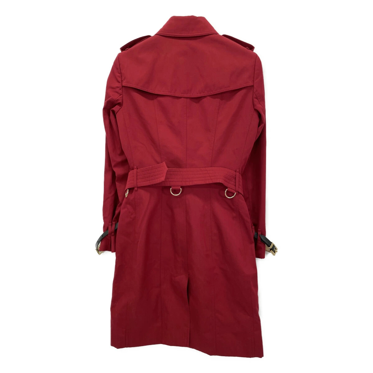 BURBERRY 4043581 Sandringam Red Trench Coat UK4 Red Women's [Used] thumbnail 2