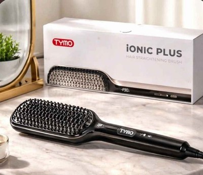 TYMO Ionic Plus Hair Straightening Brush Black