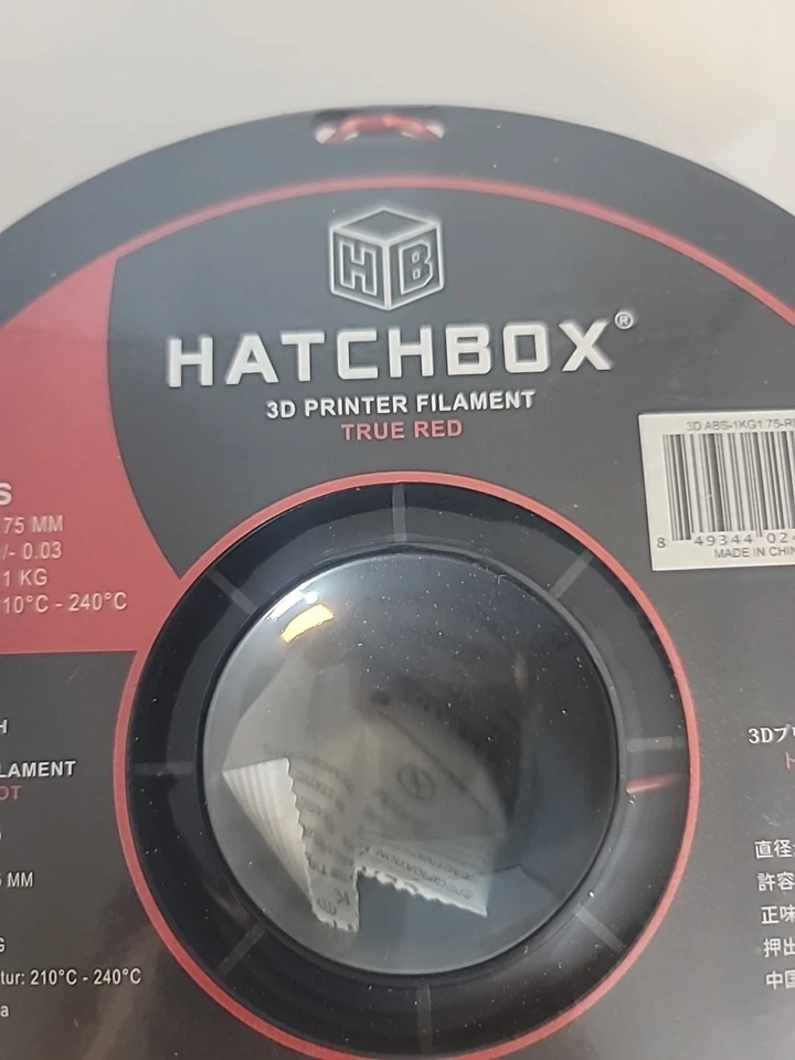 Hatchbox ABS 3D Filament Red In Color. New And Sealed. - Image 2 of 4