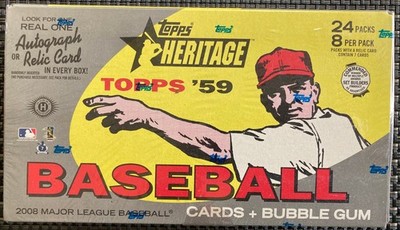 2008 Topps Heritage Baseball Hobby Box - USPS Priority Shipping