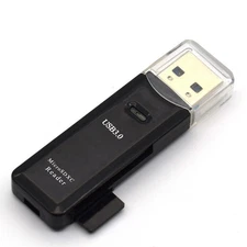 Memory Card Reader Dual Slot USB 3.0 High Speed Adapter For Micro SD SDXC TF