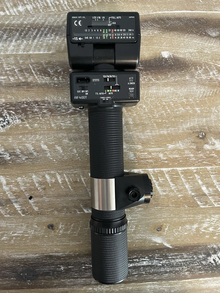 Unidad de soporte de montaje de empuñadura de cámara flash Hammerhead Pentax AF400T 645 6x7 67 JAPÓN Foto 2 de 4