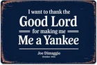 Yankee Quote Vintage Baseball Tin Metal Signs Home Décor 8x12