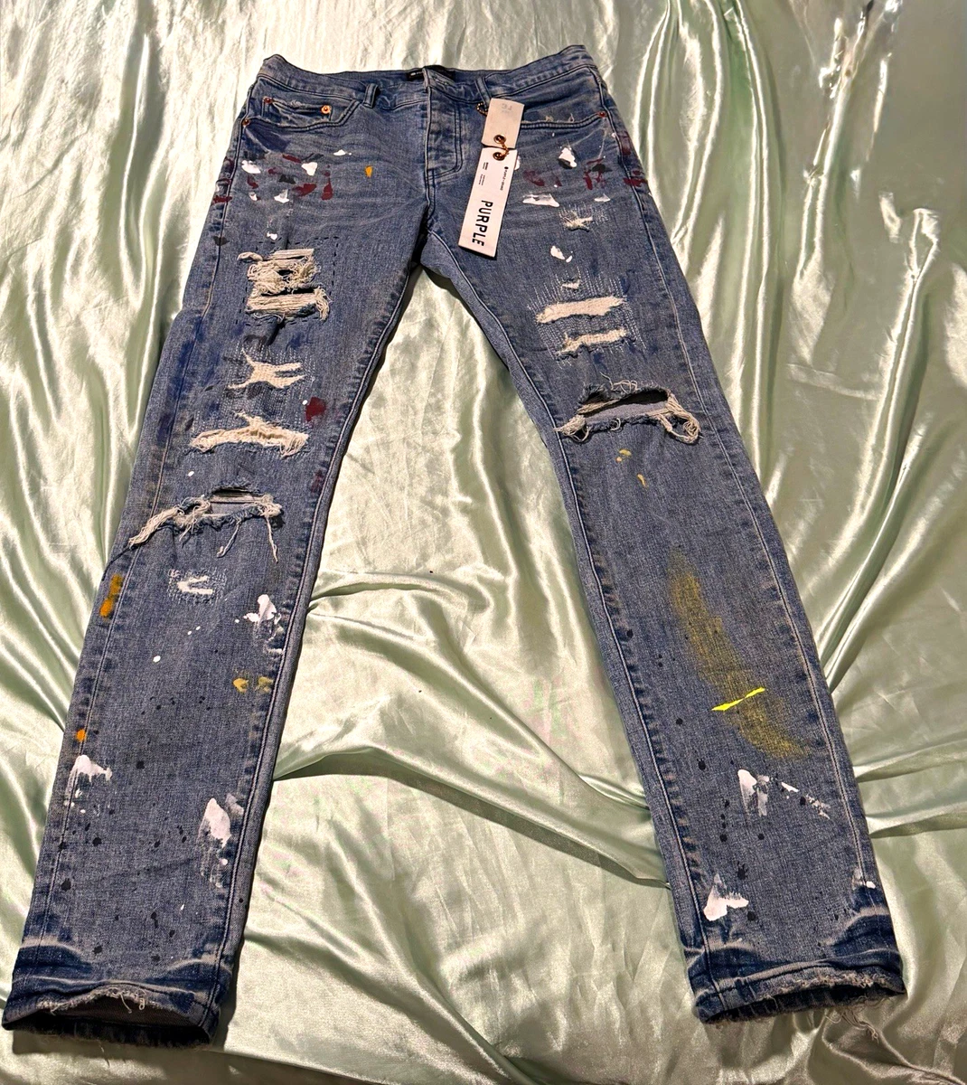 Purple Denim Jeans for Men for sale | eBay