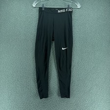 Nike Pro Leggings Womens XS 28x28 Black Warm Training AT4561
