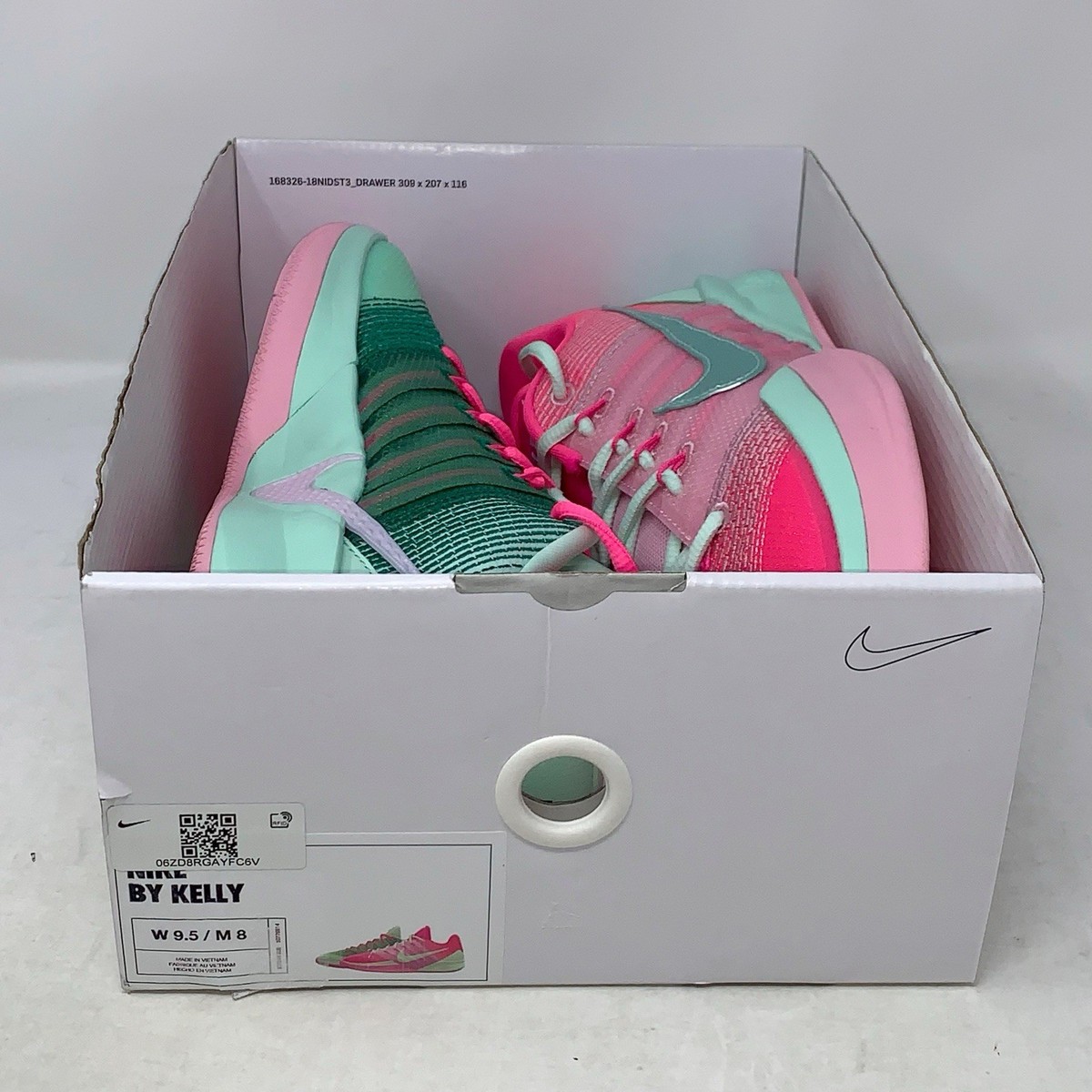 Nike Sabrina 3 'What The?' Mint Green Pink Sneakers, Size 9.5