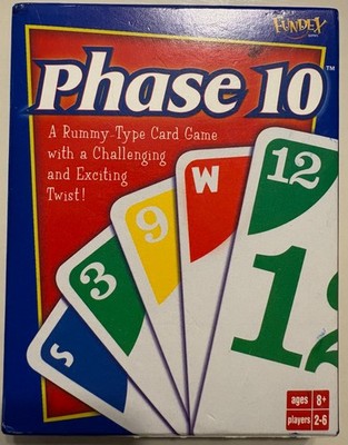 Vtg 2001 Brand New Phase 10 Playing Card Game Rummy Type Free Shipping