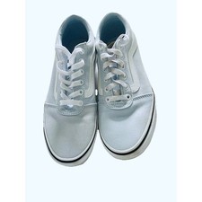 Vans Ward Low Top Sneakers Light Blue White Canvas Womens 8.0 Skater