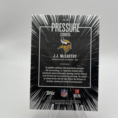 2026 Topps Flagship Football Pressure Cookers J.J. McCarthy #PC-20