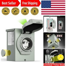 30 Amp Generator Power Inlet Box, NEMA Power Inlet Box for 3 Prong Generator ...