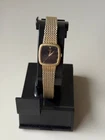Seiko Vintage Women's Gold Dress Watch Black Dial Rare Y2K Japan 2C20-5390