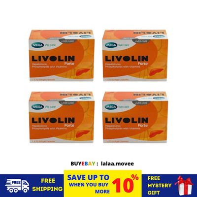 4 X Livolin Forte 50'S Liver Cleanse Detox Vitamin Supplement