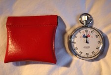 1970s LEONIDAS Swiss 7 jewel Yacht Timer - chrome/stainless steel, 55mm - new