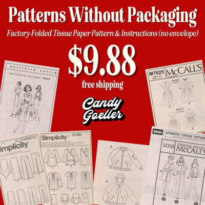 NO ENVELOPE Butterick, McCall's & Simplicity Sewing PATTERNS WITHOUT PACKAGING