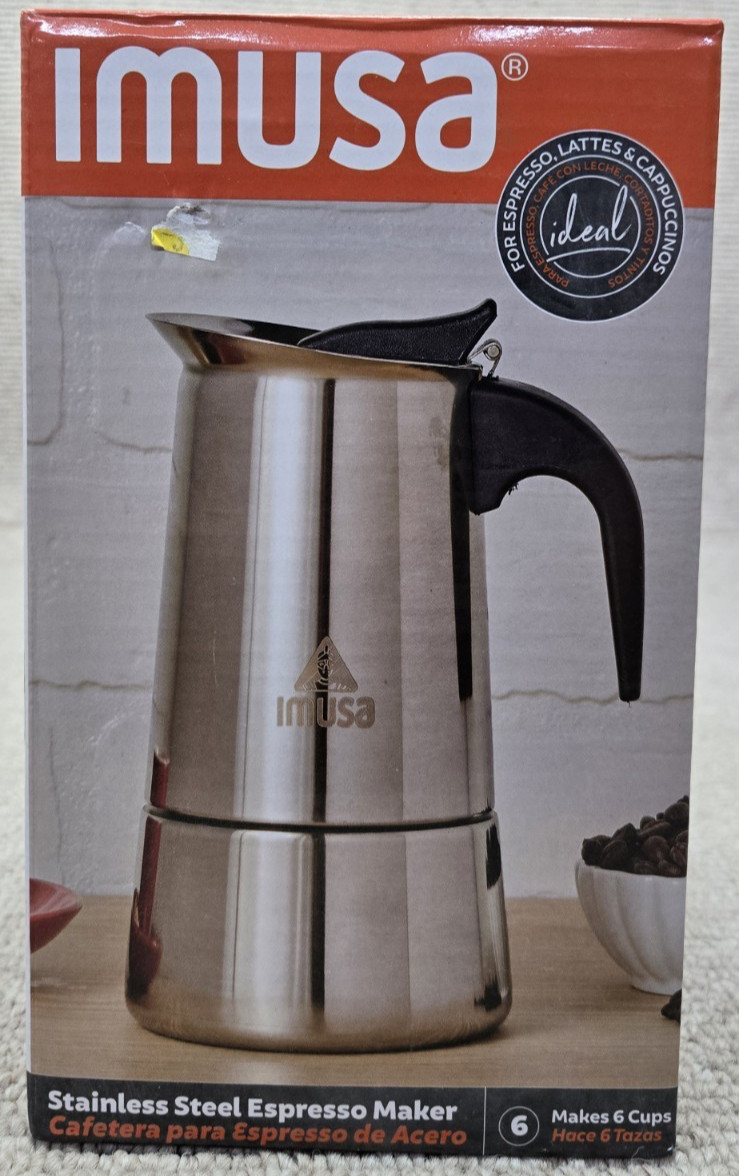 Stainless Steel Stovetop 6 Cup Coffeemaker