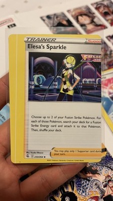 Elesa's Sparkle Lotto 4x Carte Gioco Pokémon Fusion Strike – Set Trainer