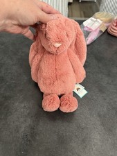 Rare Retired Collectable Jellycat SMALL BASHFUL CORAL PINK BUNNY Plush 7" 18cm