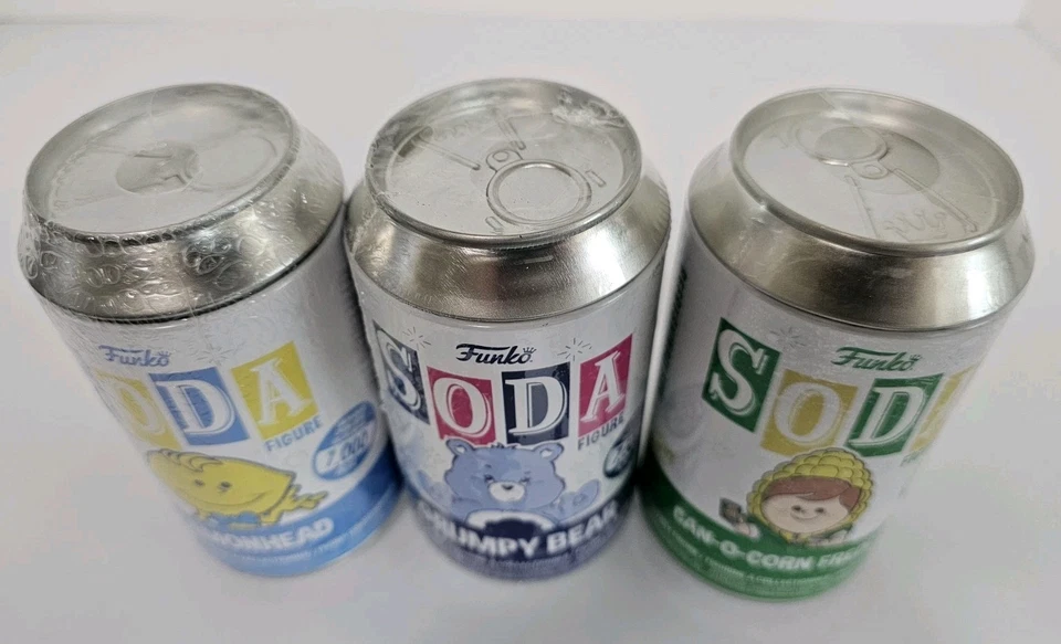 Funko Soda Grumpy Bear + Lemondhead (Chance At A Chase) + Can-o-Corn FREDDY L.E. Foto 3 de 4