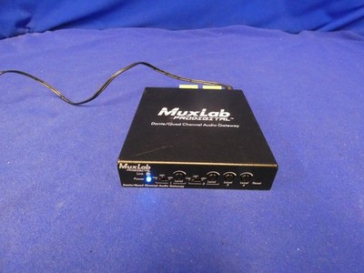 MuxLab 500765 Dante/Quad Channel Audio PoE Gateway w/Power Supply