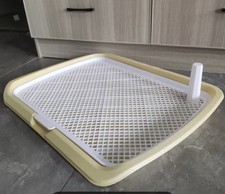 Dog Potty Training Tray Pee Pad Holder Plastic Toilet with Removable Net 16