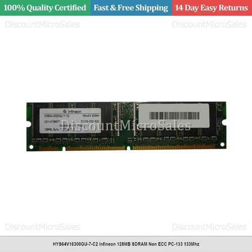 HYS64V16300GU-7-C2 Infineon 128MB SDRAM Non ECC PC-133 133Mhz - Picture 1 of 1