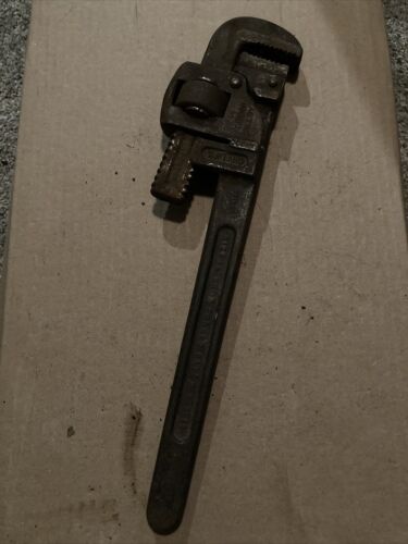 Vintage Trimo Heavy Duty Steel Pipe Wrench Monkey Plumber 14 Inch - Picture 1 of 2