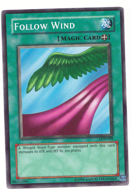 Yu Gi Oh Card Follow Wind LOB 098 NM EBay