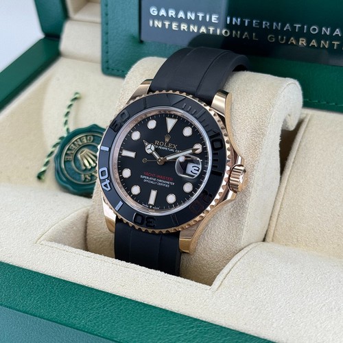 ROLEX Yacht-Master 40 126655 Oysterflex Rose Gold Watch - 2022 B&P - Picture 7 of 13