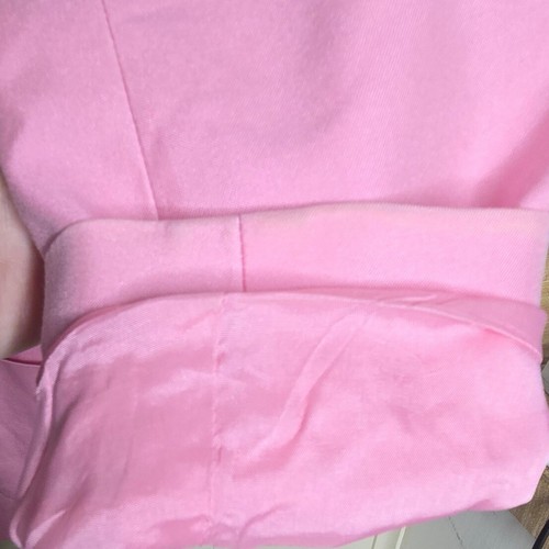 Lauren Ralph Lauren Pink Blazer Cotton Silk Blend Button Front Womens 6 Flaw - Picture 10 of 12