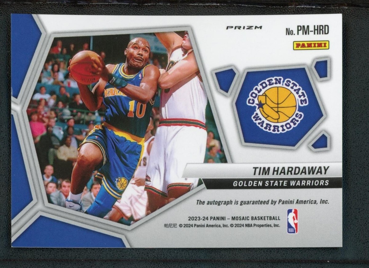 2023-24 TIM HARDAWAY AUTO PANINI MOSAIC GOLD RED PICTOGRAPHS