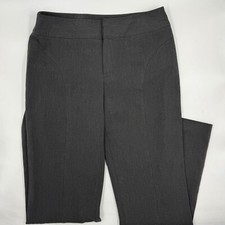 Nine West Womens Elisa Pants Size 10 Gray Polyester Viscose Stretch Straight Leg