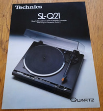 1982 TECHNICS SL-Q21 turntable sales brochure. HiFi catalogue / prospekt