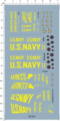 decals 1/144 Blue Angels for F6F F9F F11F PK-KING A-4F F/A-18A  HORNET (62391)