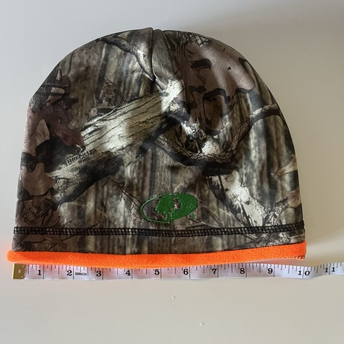 Mossy Oak Men’s Camo/Orange Fleece Lining Hunting Beanie OS - Picture 5 of 6