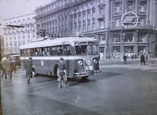 Trackless Trolley, Moscow, Russia, c1930s Magic Lantern Glass Slide