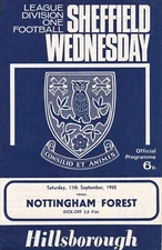 Sheffield Wednesday v Nottingham Forest programme, 1965-66