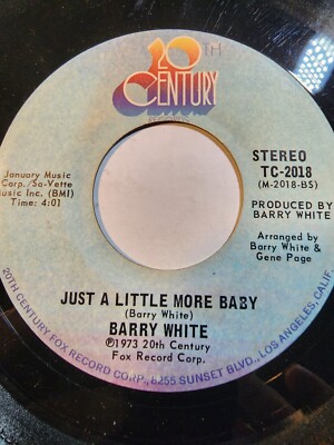 Barry White - I'M Gonna Love You Just A Little More Baby / Just A Little VG F238