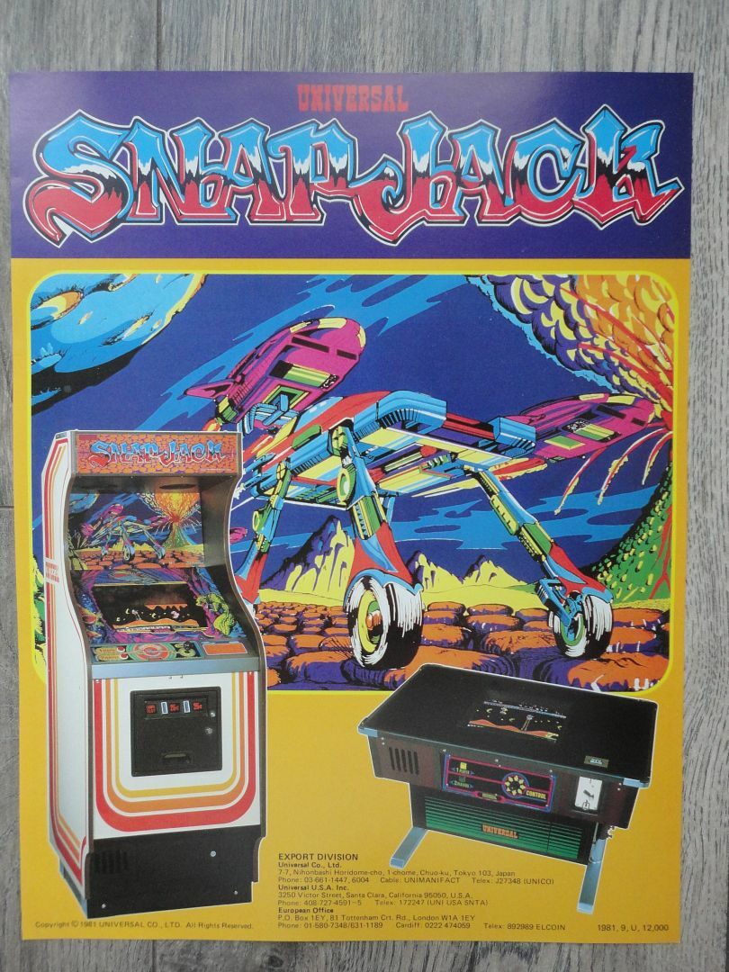Snap Jack Video Arcade Machine Flyer Original Universal Brochure eBay