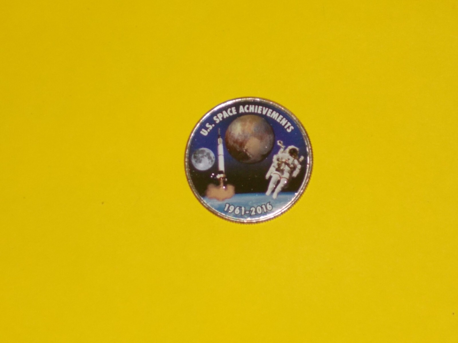 Colorized Kennedy Half Dollar - Space Program - US Space Achievements ...
