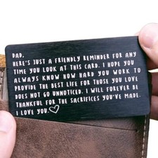 Wallet Card for Dad - Perfect Birthday, Valentine's Day, Father's Day Gift