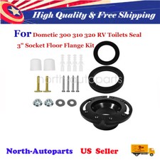RV Toilet Seal and 3" Socket Floor Flange Kit for Dometic 300 310 320 RV Toilets