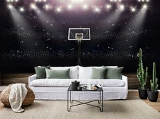 3D Basketball Gym Self-adhesive Removable Wallpaper Murals Wall Sticker 29