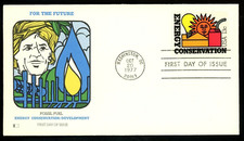 FOSSIL FUEL ENERGY CONSERVATION 1977  FLEETWOOD CACHET FDC VF UNADDR