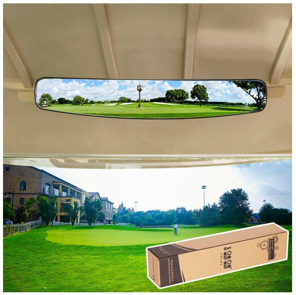 10L0L Extra Wide Golf Cart Panoramic Rear View Mirror for Ya