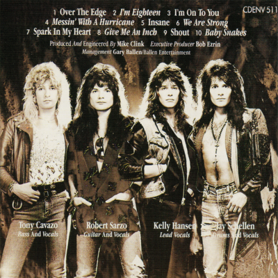 Hurricane ~ Over The Edge (1988) CD 2009 Enigma / Capitol Records